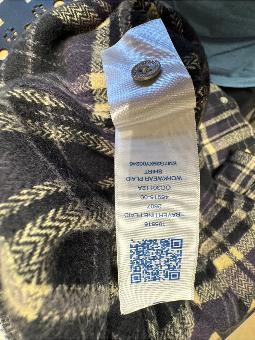 NWT True Religion Travertine Purple/Black Plaid Flannel XL Large Logo On Back 05